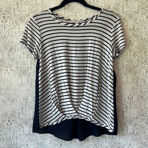 Moa Moa navy and white striped top, size M
